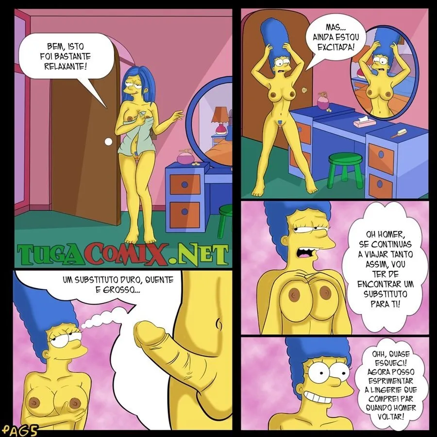 Os Simpsons Hentai - Marge traindo Homer com o bart